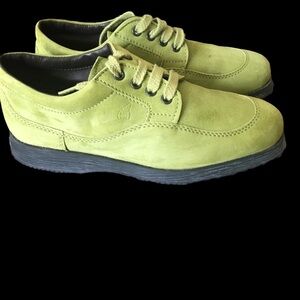 Hogan suede casual lace up green sneakers size 37